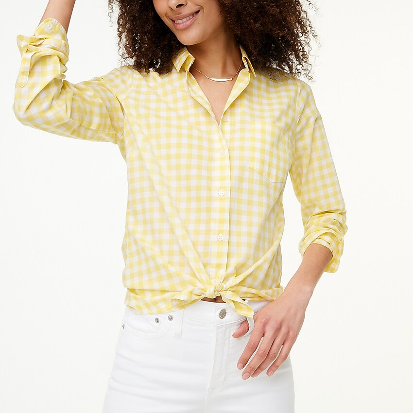 Gingham lightweight cotton shirt in signature fit | J.Crew Factory