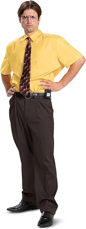 Dwight Schrute Costume, Official The Office Costume Accessories for Adults, Classic Men's | Amazon (US)