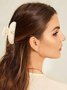 LILIE&WHITE Acrylic Letter Hair Clips For Women Stylish A Monogram Hair Claw Alphabet Hair Clip F... | Amazon (US)