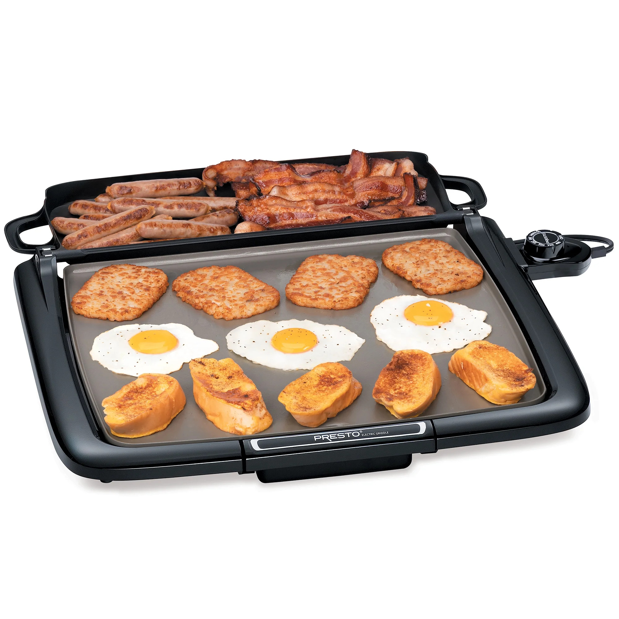 Presto Ceramic Nonstick Electric Griddle/Warmer Plus with Multifunction Tray | Walmart (US)