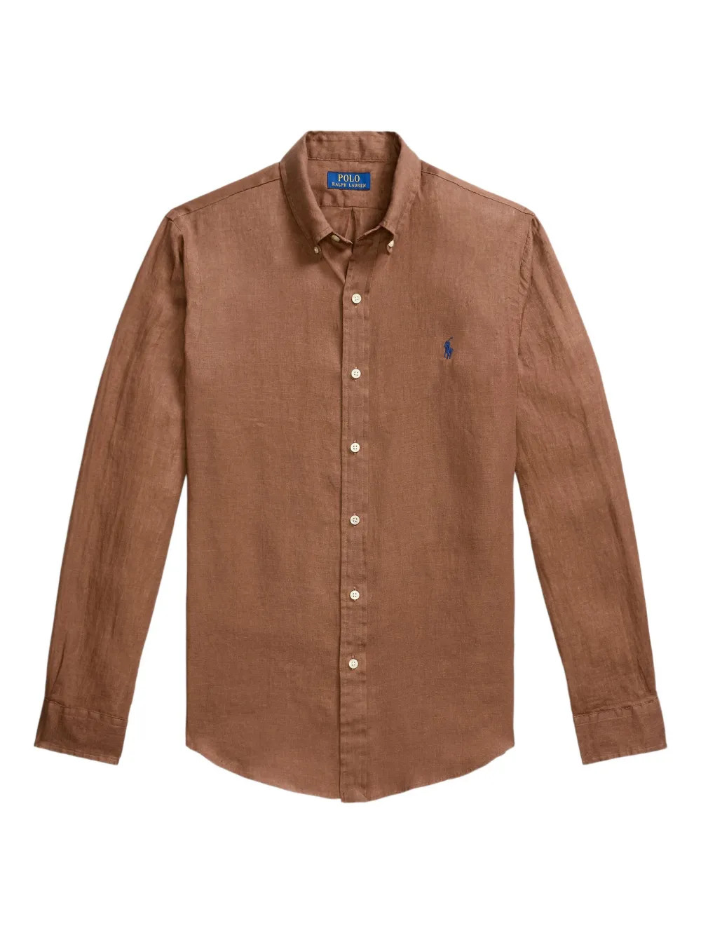Polo Ralph Lauren button-down linen shirt - Brown | Farfetch Global