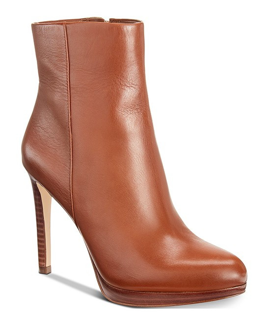 Nine West Women's Casual boots XBR08 - Brown Quanette Leather Bootie - Women | Zulily