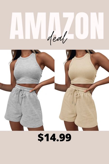 Amazon fashion 
Amazon deal
Matching lounge set
Ribbed lounge set
Crop top and drawstring shorts 
Casual style 
Work from home 

#LTKsalealert #LTKunder50 #LTKstyletip
