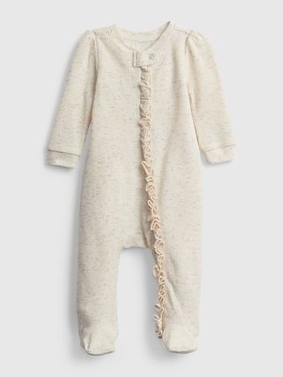 Baby Ruffle Waffle-Knit One-Piece | Gap (US)