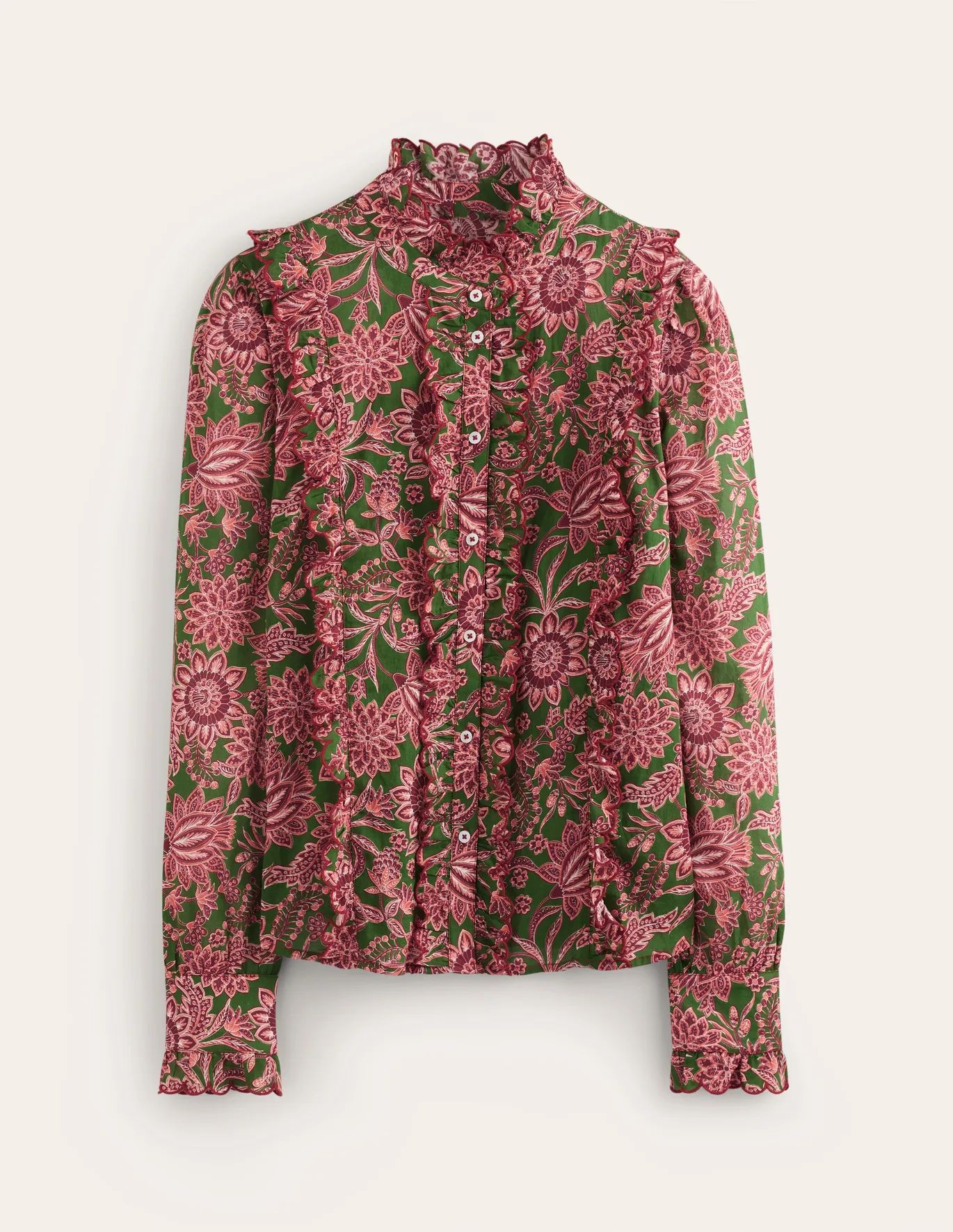 Ruffled Cotton Blouse | Boden (US)