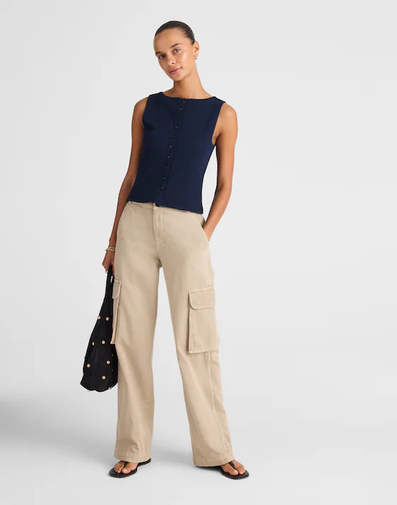 Ribbed Crewneck Shell Top | Madewell | Madewell