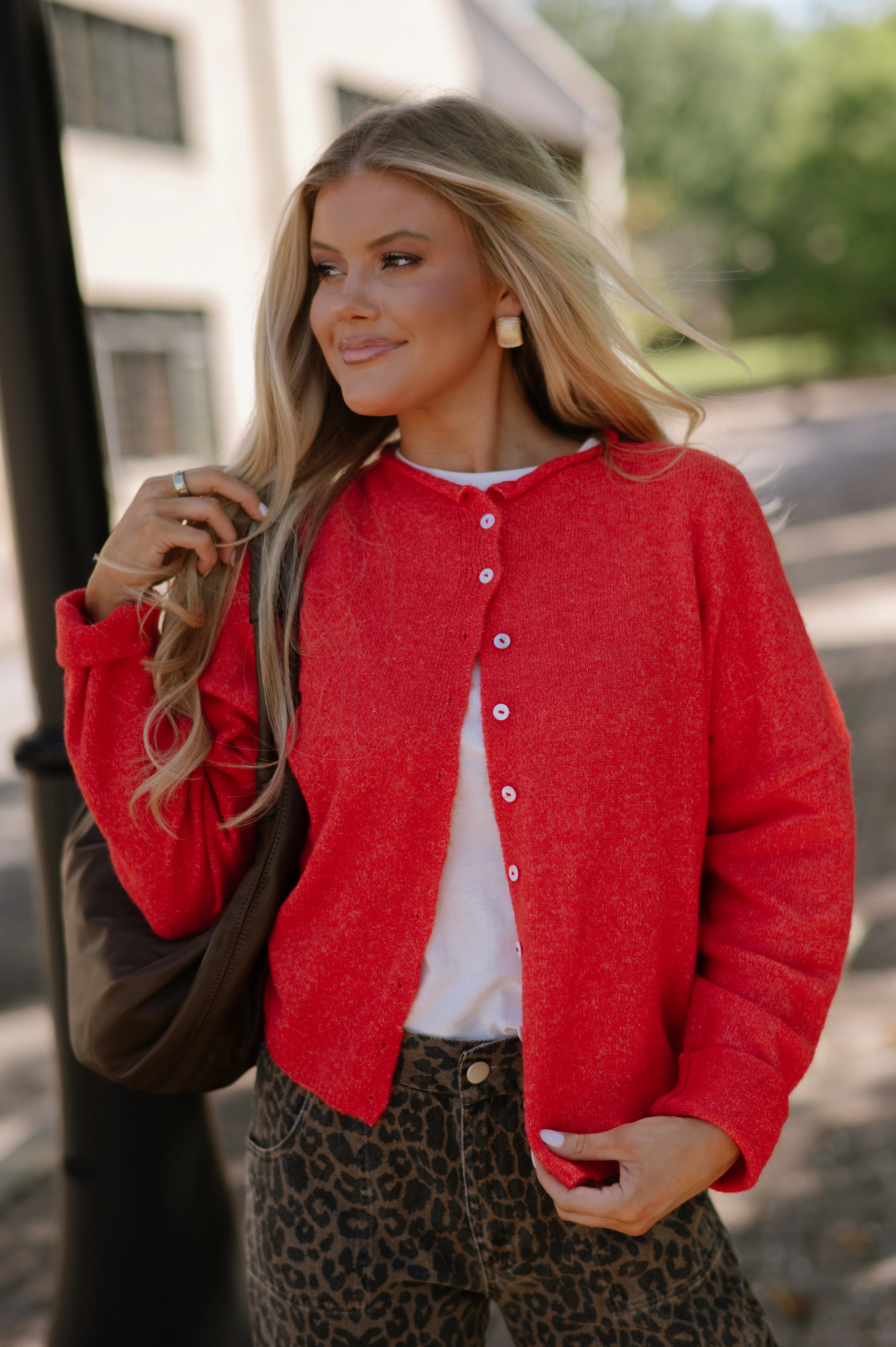 Victoria Cardigan- Red | These Three