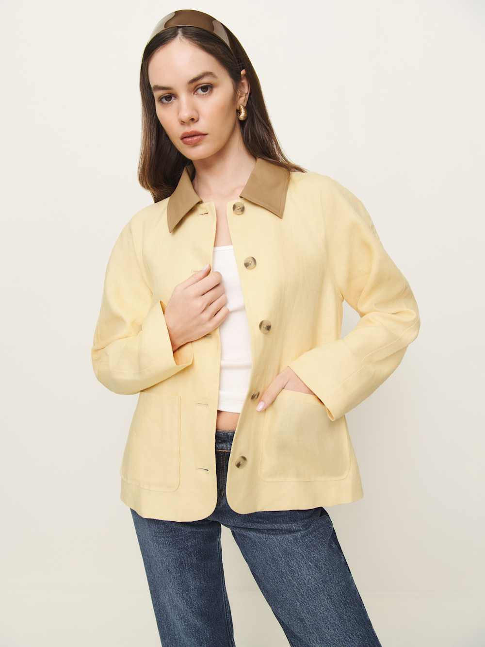 Lila Linen Jacket | Reformation (Global)