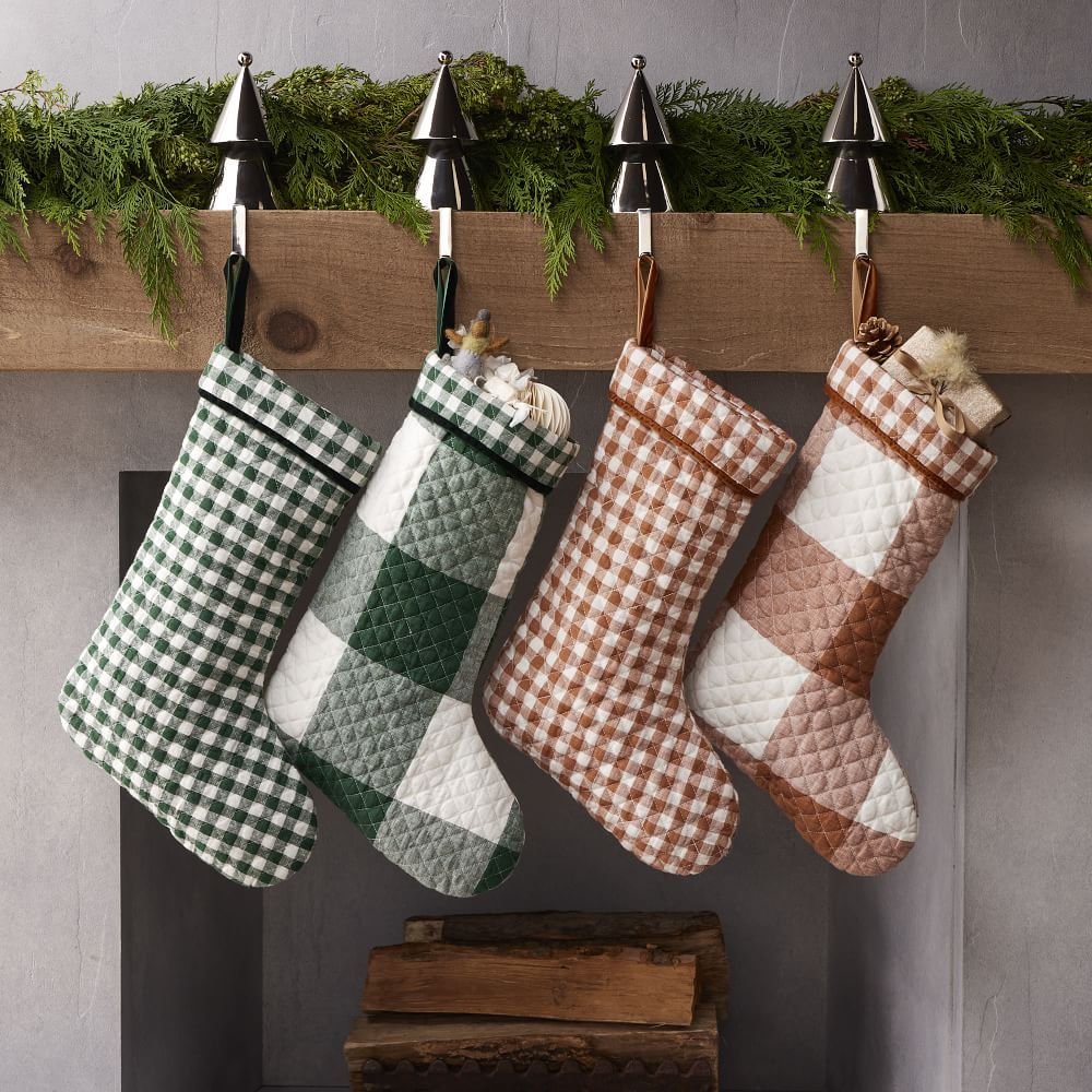 Heather Taylor Home Gingham Stockings | West Elm (US)