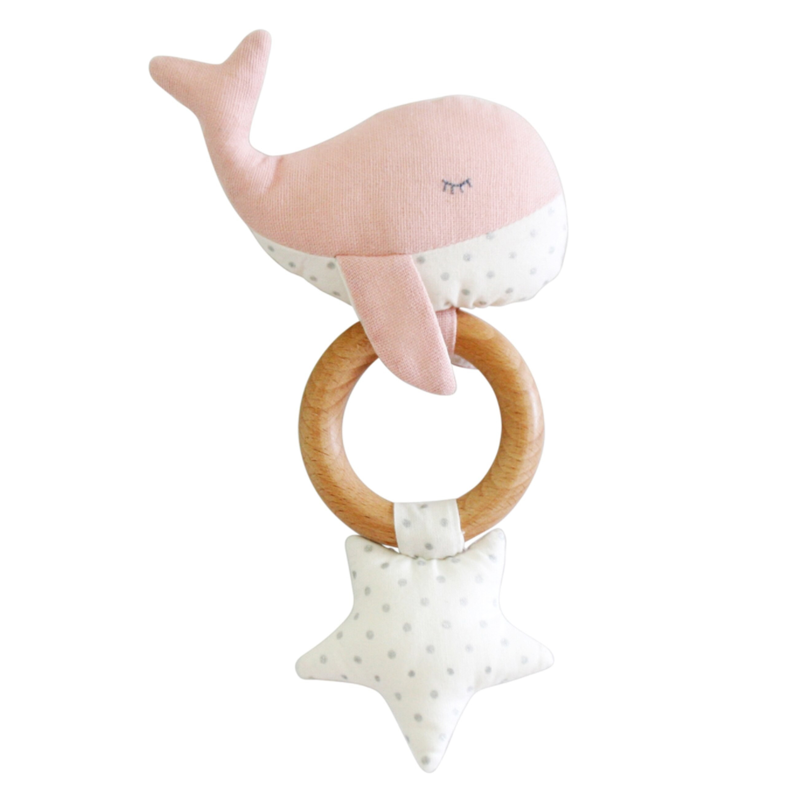 Whale Teether Rattle, Pink | SpearmintLOVE
