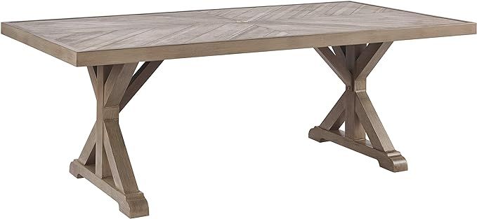 Signature Design by Ashley Beachcroft Modern Farmhouse Outdoor Dining Table with Porcelain Top, B... | Amazon (US)