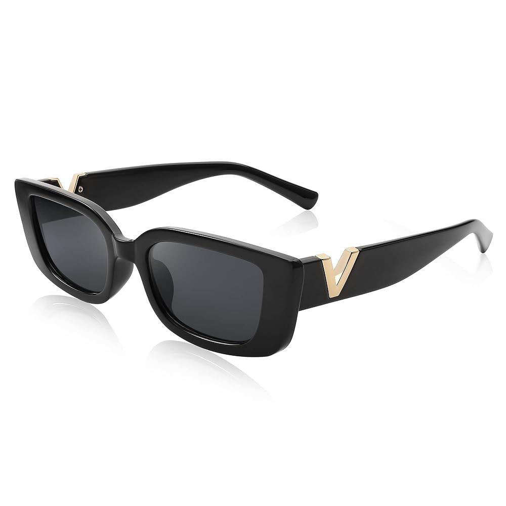 FEISEDY Small Rectangle Sunglasses for Women Men Vintage Trendy Y2K Rectangular Sunglasses B9066 | Amazon (US)
