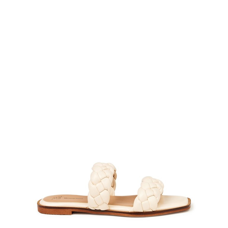 Time and Tru Women's Braided Two Band Sandals | Walmart (US)