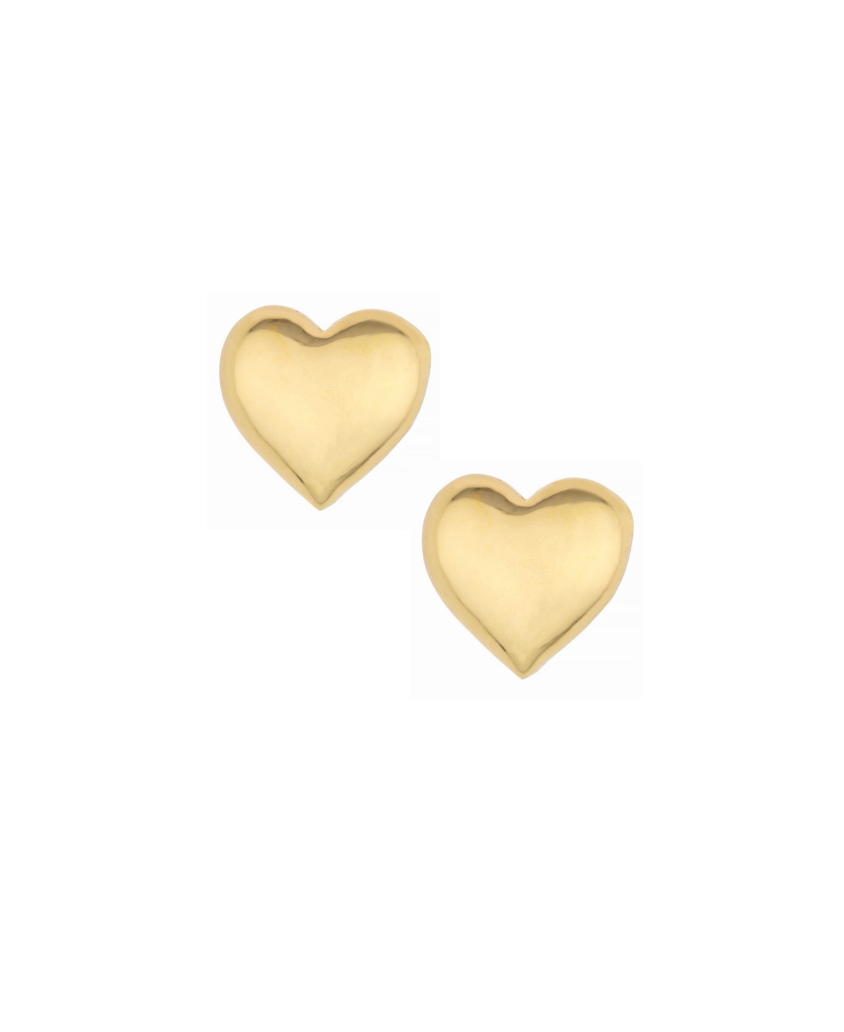 Ettika 18K Gold Plated Heart Stud Earrings - Gold | Macy's