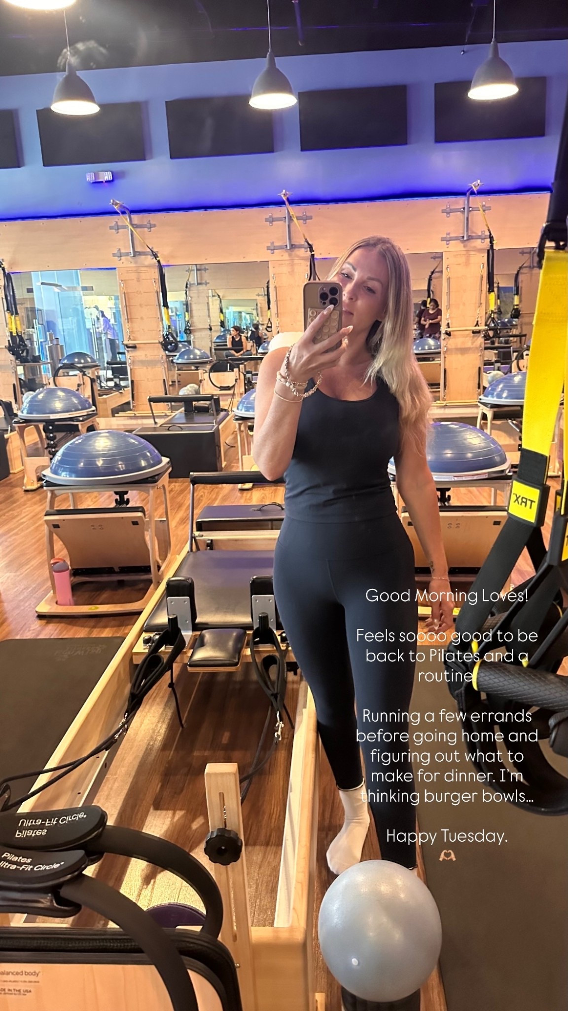 Good Morning Loves!

Feels soooo good to be back to Pilates and a routine. 

Running a few errands before going home and figuring out what to make for dinner. I’m thinking burger bowls…

Happy Tuesday. 
🫶🏼

#TuesdayThoughts #FaithFilledWomen #Over40StyleCommunity #ChristianEncouragement #RealLifeOver40 #MindfulMoments #CoffeeAndConversation

#LTKootd #LTKSeasonal #LTKActive