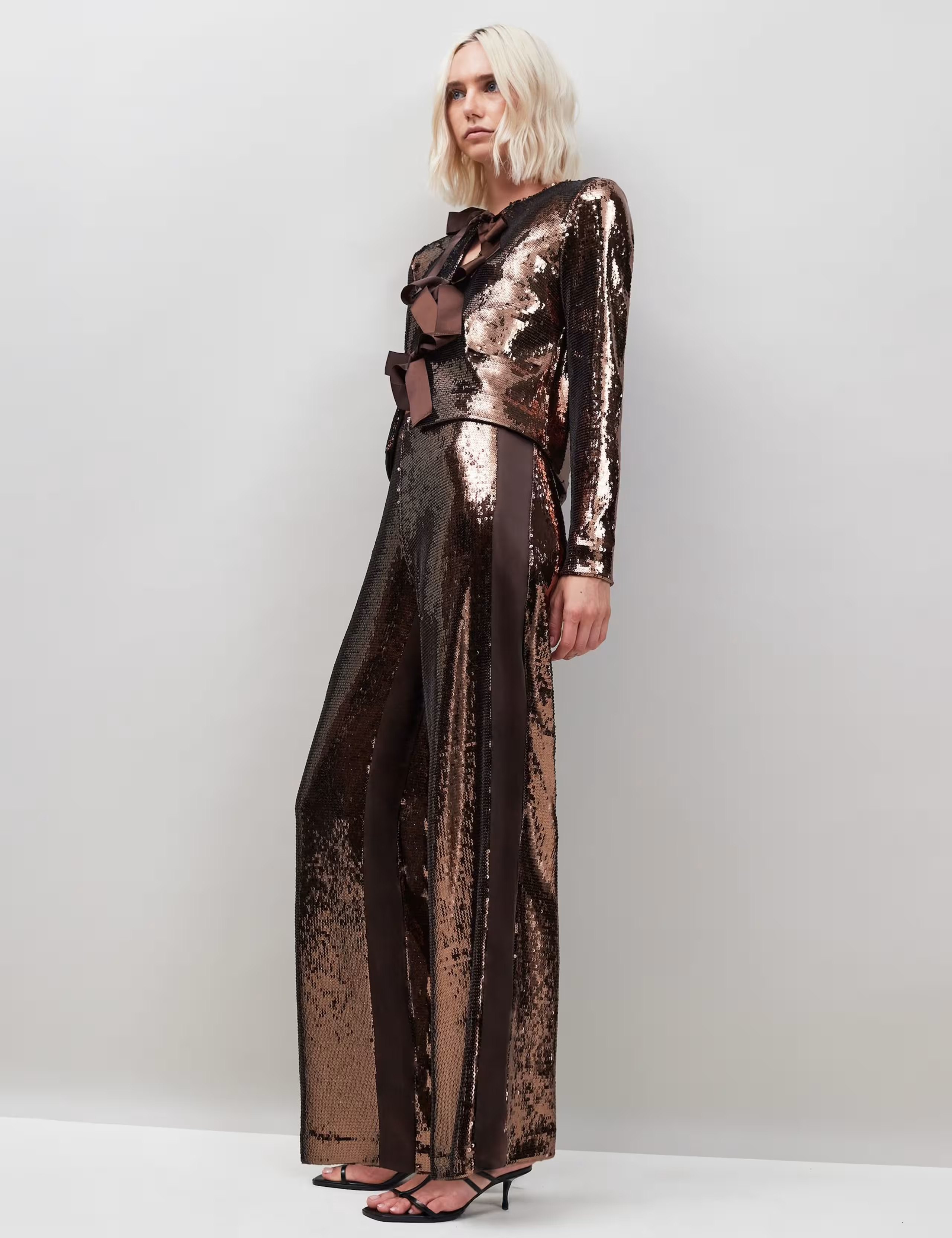 Sequin Wide Leg Trousers | Marks & Spencer (UK)