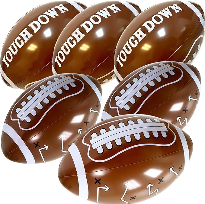 GiftExpress 12pc 16" Inflatable Footballs for Gameday and Party Favor, Sport Party Decorations, S... | Amazon (US)