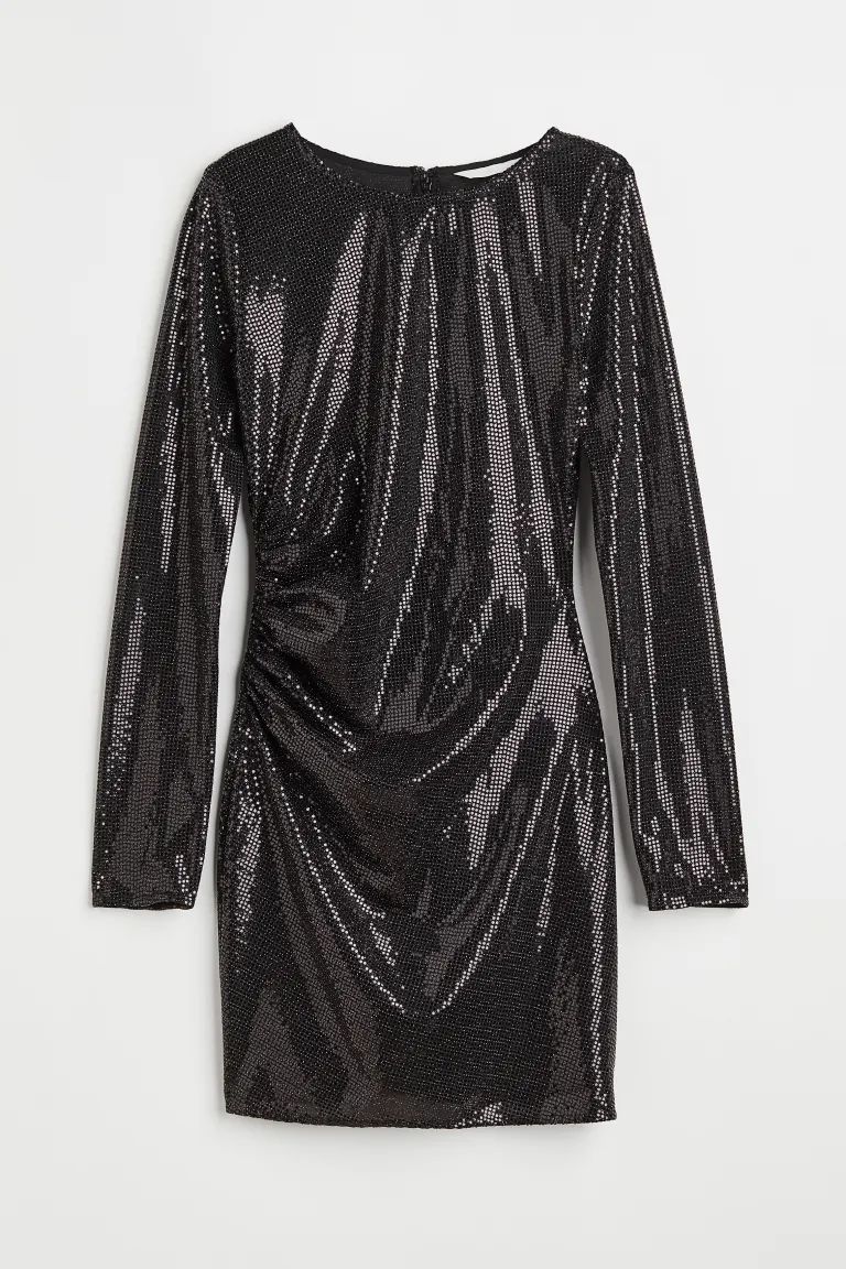 Sequined Bodycon Dress - Black - Ladies | H&M US | H&M (US + CA)