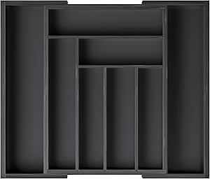 Pipishell Bamboo Expandable Drawer Organizer for Utensils Holder, Adjustable Cutlery Tray, Wood D... | Amazon (US)