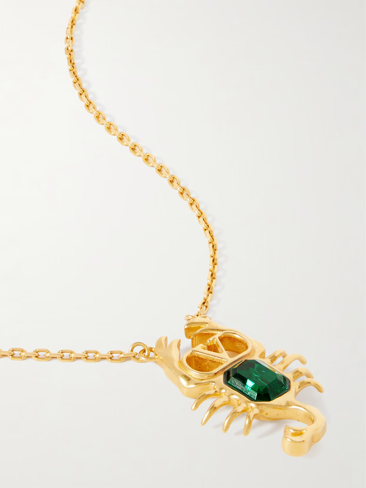 Valentino Garavani - Scorpion Gold-tone Crystal Necklace - One size | NET-A-PORTER (US)