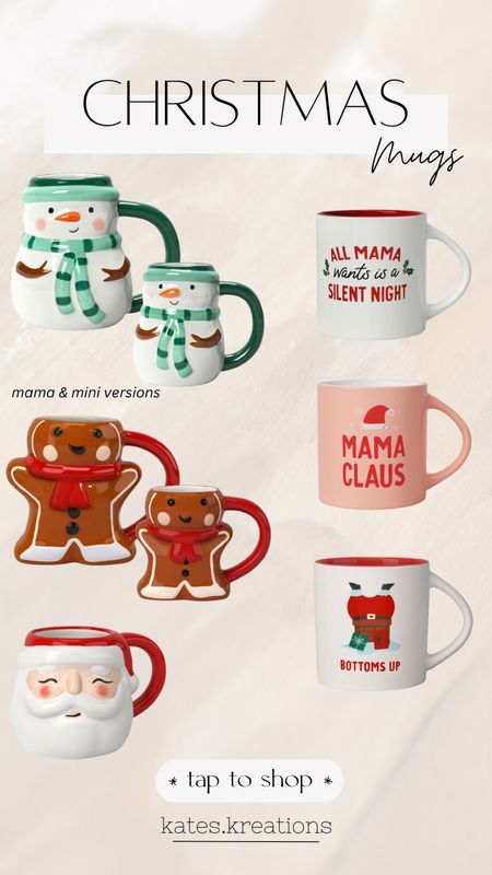 Target Christmas mugs! All $5! Two of them come in mama & mini versions 😍

#LTKSeasonal #LTKhome #LTKHoliday
