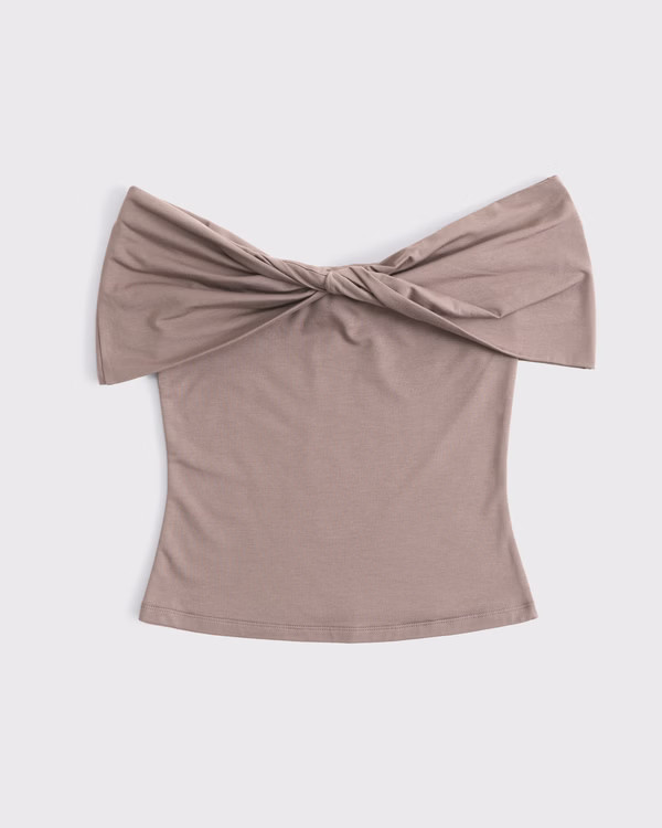 Off-The-Shoulder Twist Top | Abercrombie & Fitch (US)