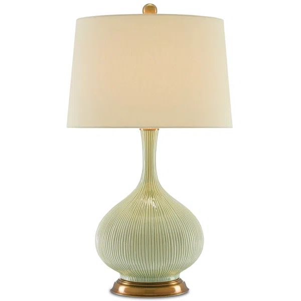 Cait 29.75" Grass Green/Antique Brass Table Lamp | Wayfair North America