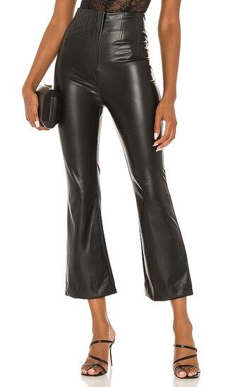 Faux Leather Crop Pant in Black | Revolve Clothing (Global)