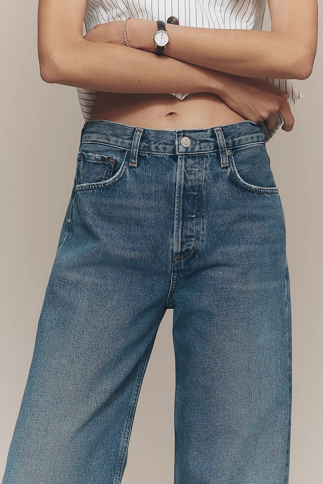 AGOLDE Ren High-Rise Wide-Leg Jeans | Anthropologie (US)