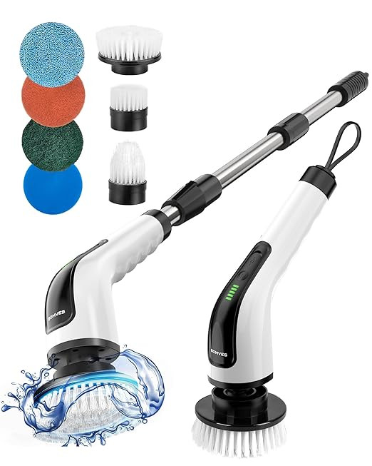 Bomves Electric Spin Scrubber, Cordless Cleaning Brush Scrubber for Home, 8 Replaceable Brush Hea... | Amazon (US)