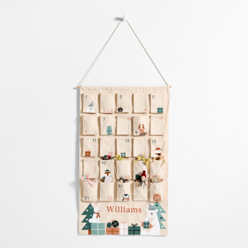 Wonderland Bear and Bunny Hanging Kids Christmas Advent Calendar + Reviews | Crate & Kids | Crate & Barrel