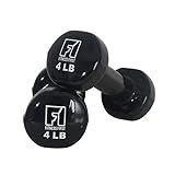 Fitness First Vinyl Dipped Dumbbell Pairs 1-12 lbs, Black (F1VDD 3 LBS) | Amazon (US)