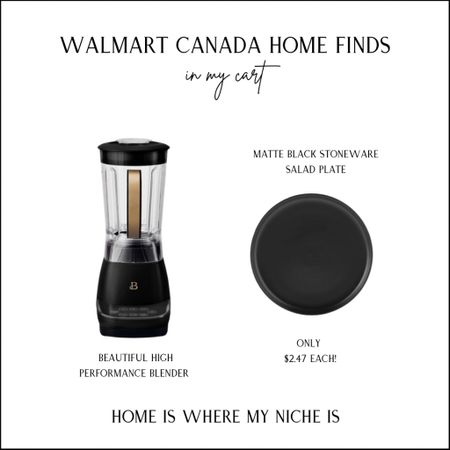 H O M E / these Walmart Canada home finds are burning a hole in my cart 🔥🛒 

I got the Beautiful by Drew Barrymore coffee maker a few weeks ago, & knew immediately I want ALL the appliances in this line. The coffee maker legit looks & functions beautifully. So, the high performance blender is next, then the toaster when it comes back in stock!

Also, I’ve had my eyes on matte black stone ware, & these salad plates are only $2.47 each! I’m ordering 6 for my open shelves/dining table 

#LTKsale #LTKcanada #LTKhome