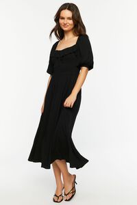 Smocked Puff-Sleeve Midi Dress | Forever 21 (US)