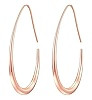 Lightweight Teardrop Hoop Earrings for Women - 14k Gold/White Gold Plated Large Oval Pull Through... | Amazon (US)
