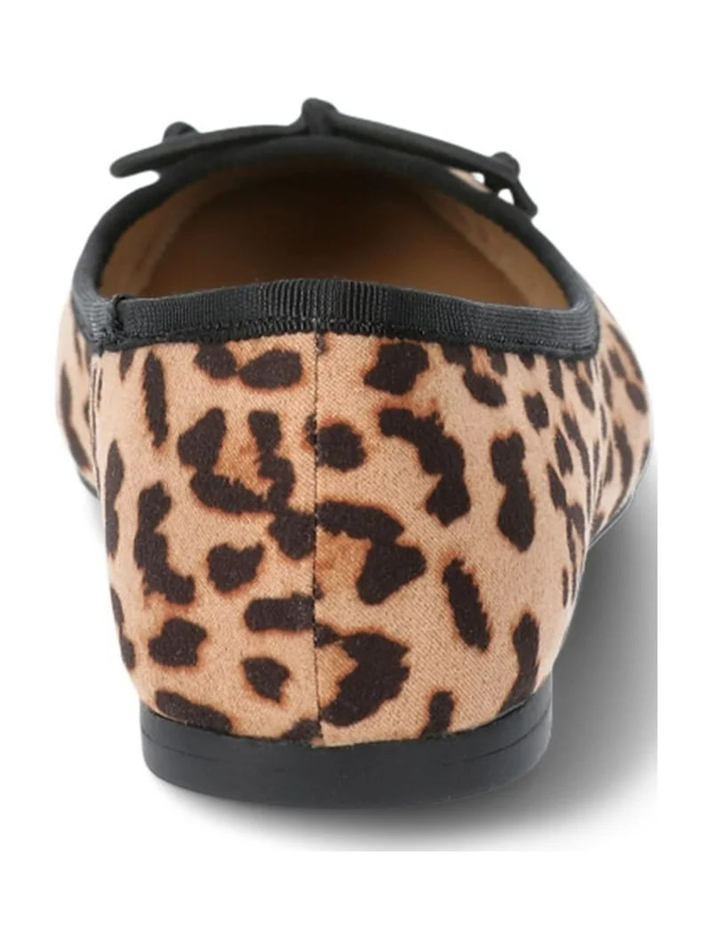 Time and Tru Women's Faux Leather Ballet Flats | Walmart (US)