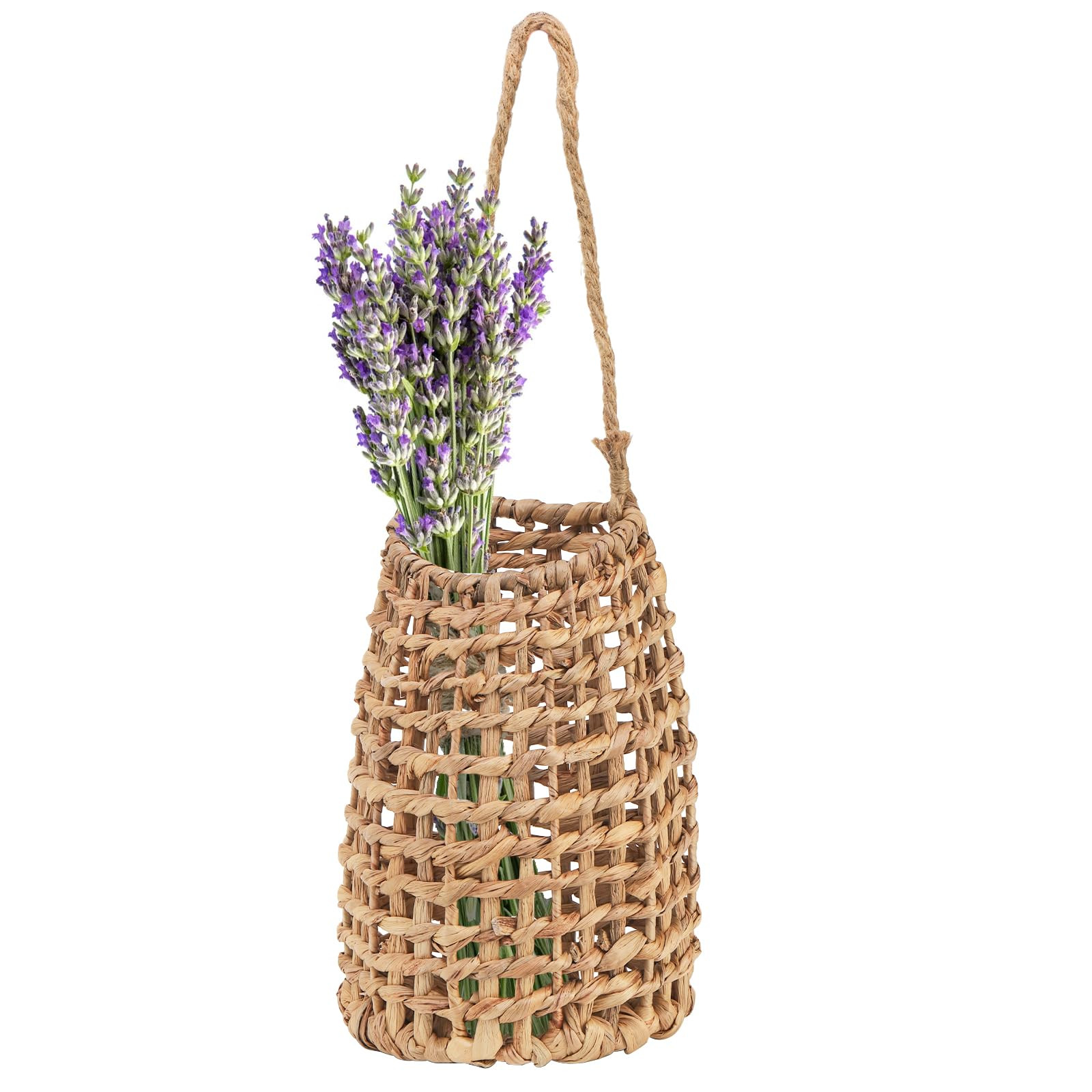 Hiceeden Woven Front Door Basket, Water Hyacinth Hanging Wall Flower Basket, Wall Decor Boho Deco... | Amazon (US)
