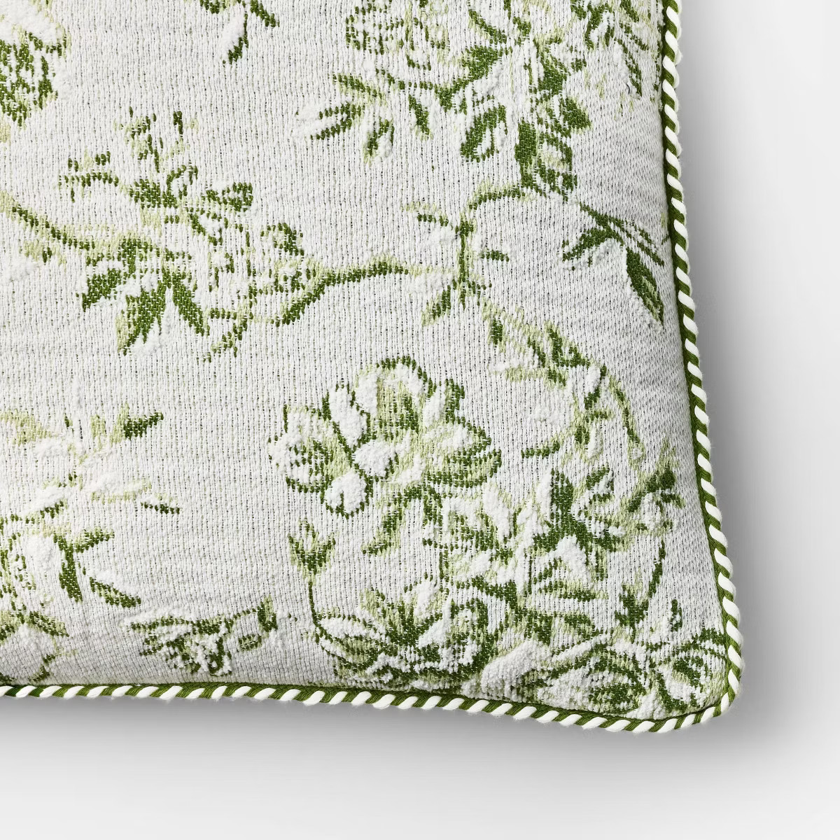 Oversized Square Floral Jacquard Pillow Green - Threshold™ designed with Studio McGee | Target