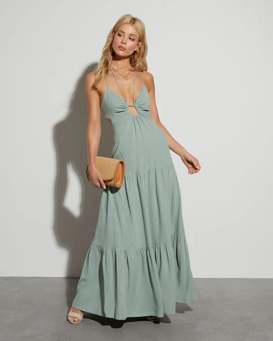 Frankie Tie Back Maxi Dress | VICI