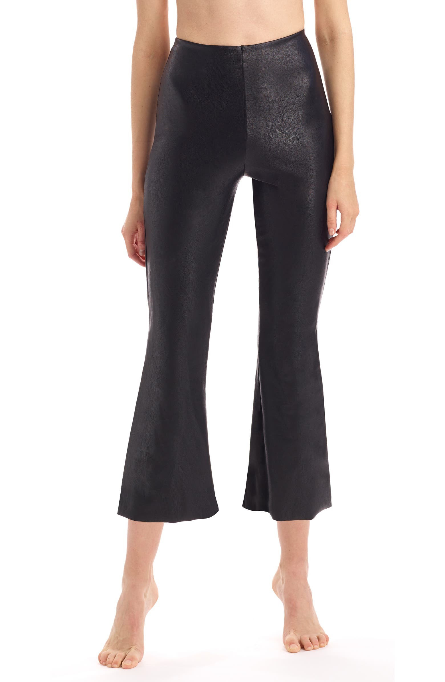 Faux Leather Crop Flare Leggings | Nordstrom