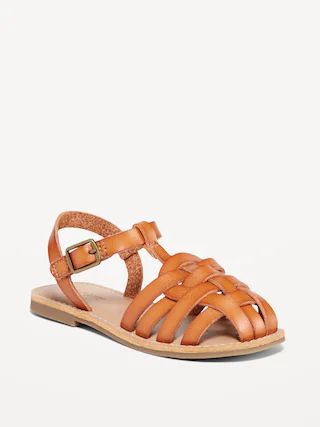 Faux-Leather Fisherman Sandals for Toddler Girls | Old Navy (CA)