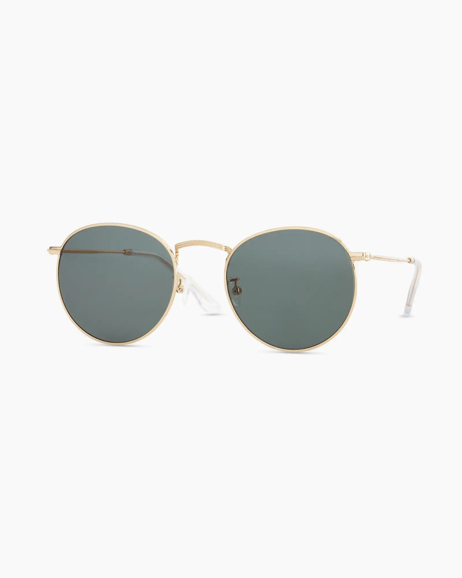 Hugo Polarized Stainless Steel Sunglasses in Gold with Green lens | Quince