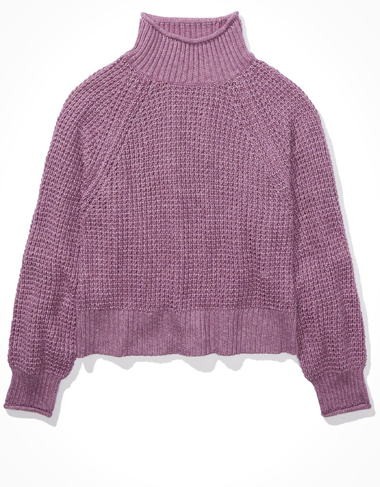 AE Dreamspun Mock Neck Sweater | American Eagle Outfitters (US & CA)