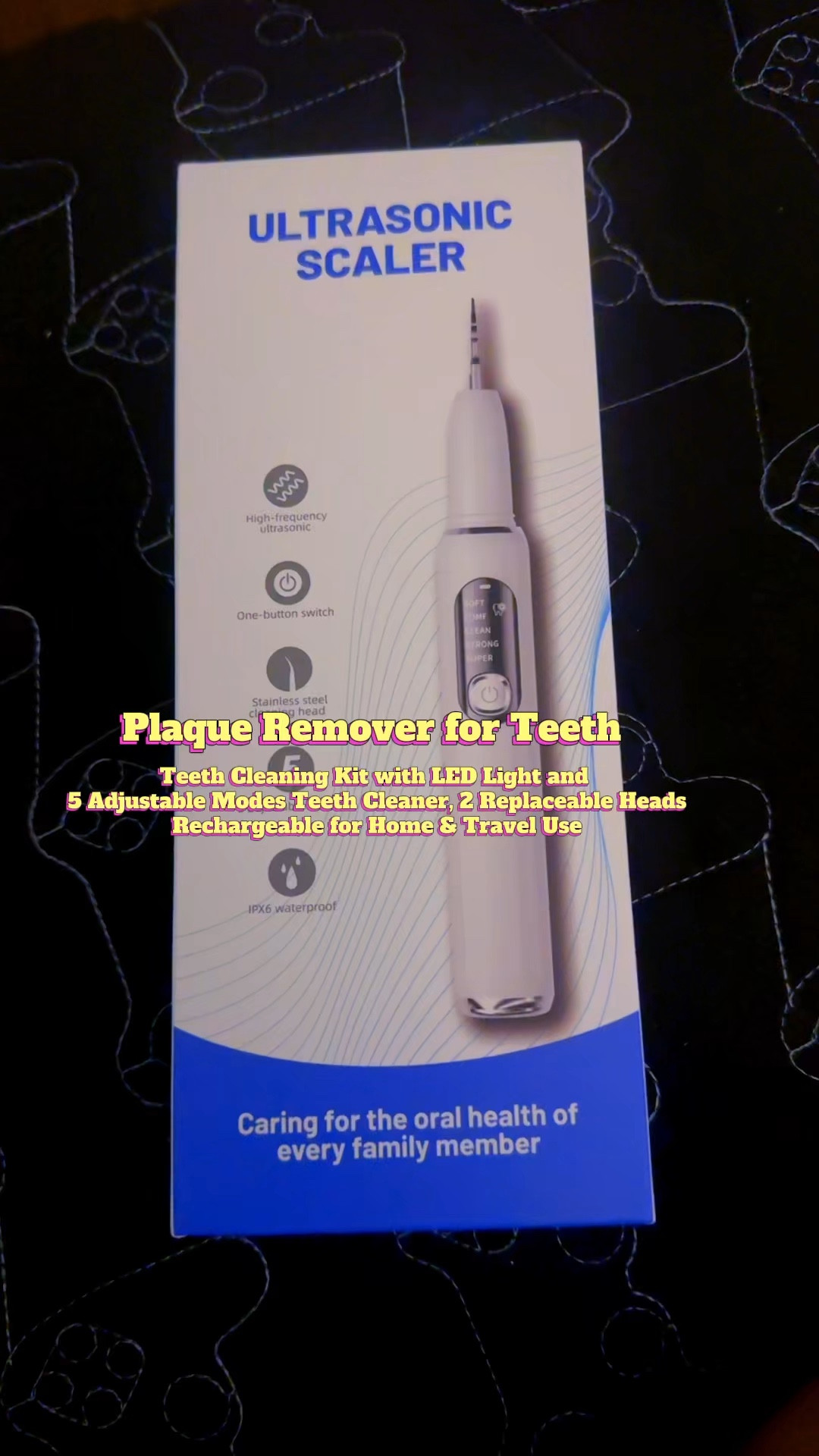 Plaque Remover for Teeth, Teeth Cleaning Kit with LED Light and 5 Adjustable Modes Teeth Cleaner, 2 Replaceable Heads, Rechargeable for Home & Travel Use

#LTKHome #LTKselfcare #LTKActive