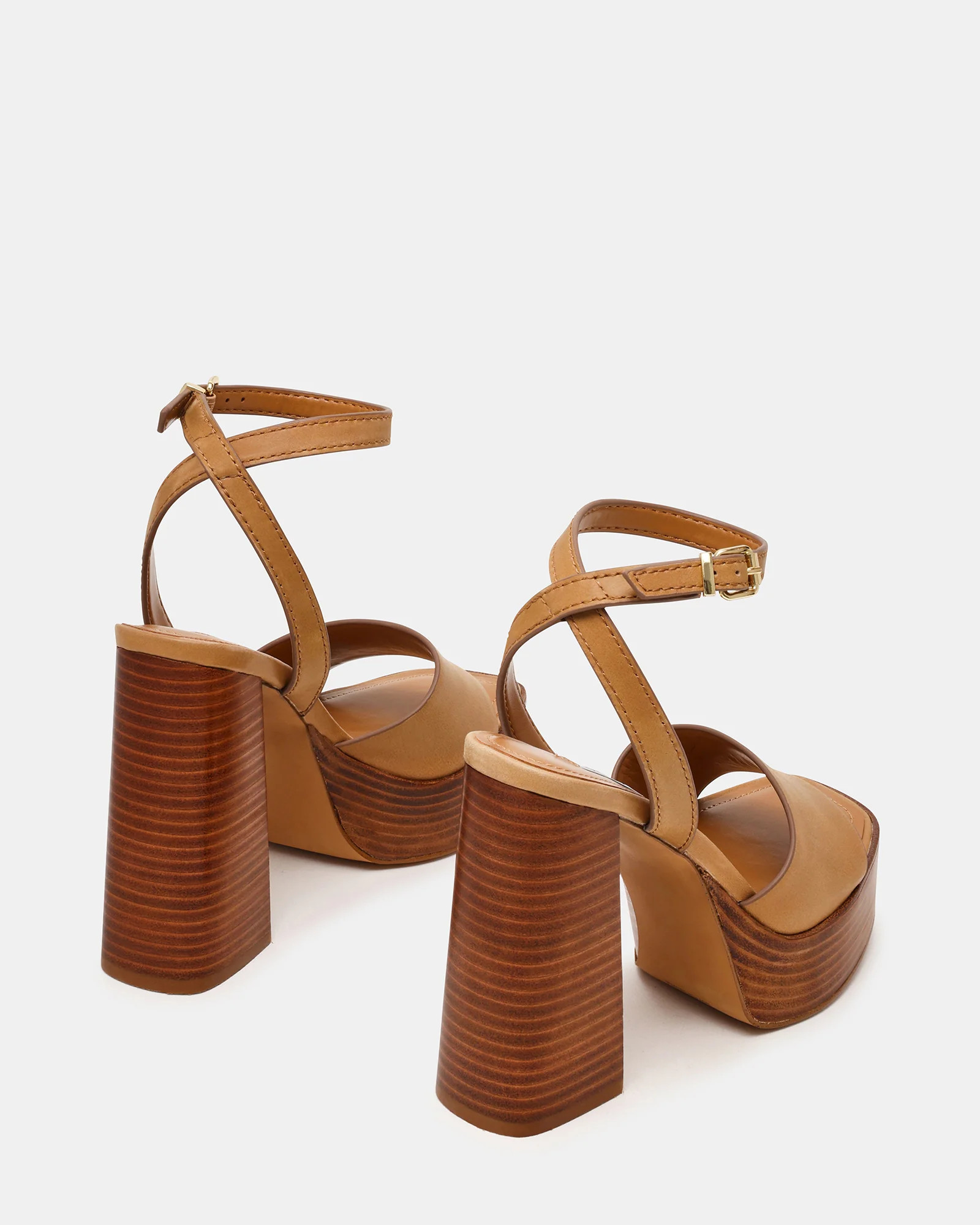 FLORIA Banana Leather Women's Platform Square-Toe Block Heel | Steve Madden (US)