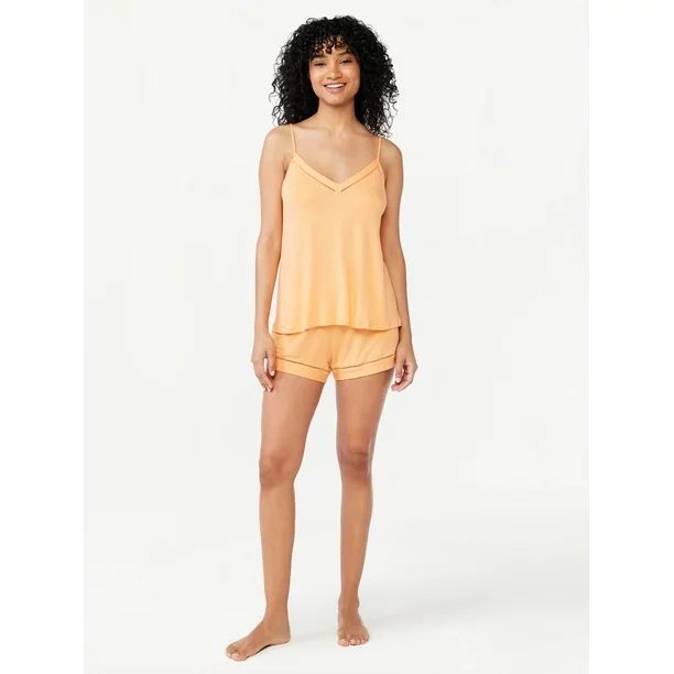 Joyspun Women's Knit Camisole and Shorts Sleep Set, 2-Piece, Sizes S to 3X | Walmart (US)