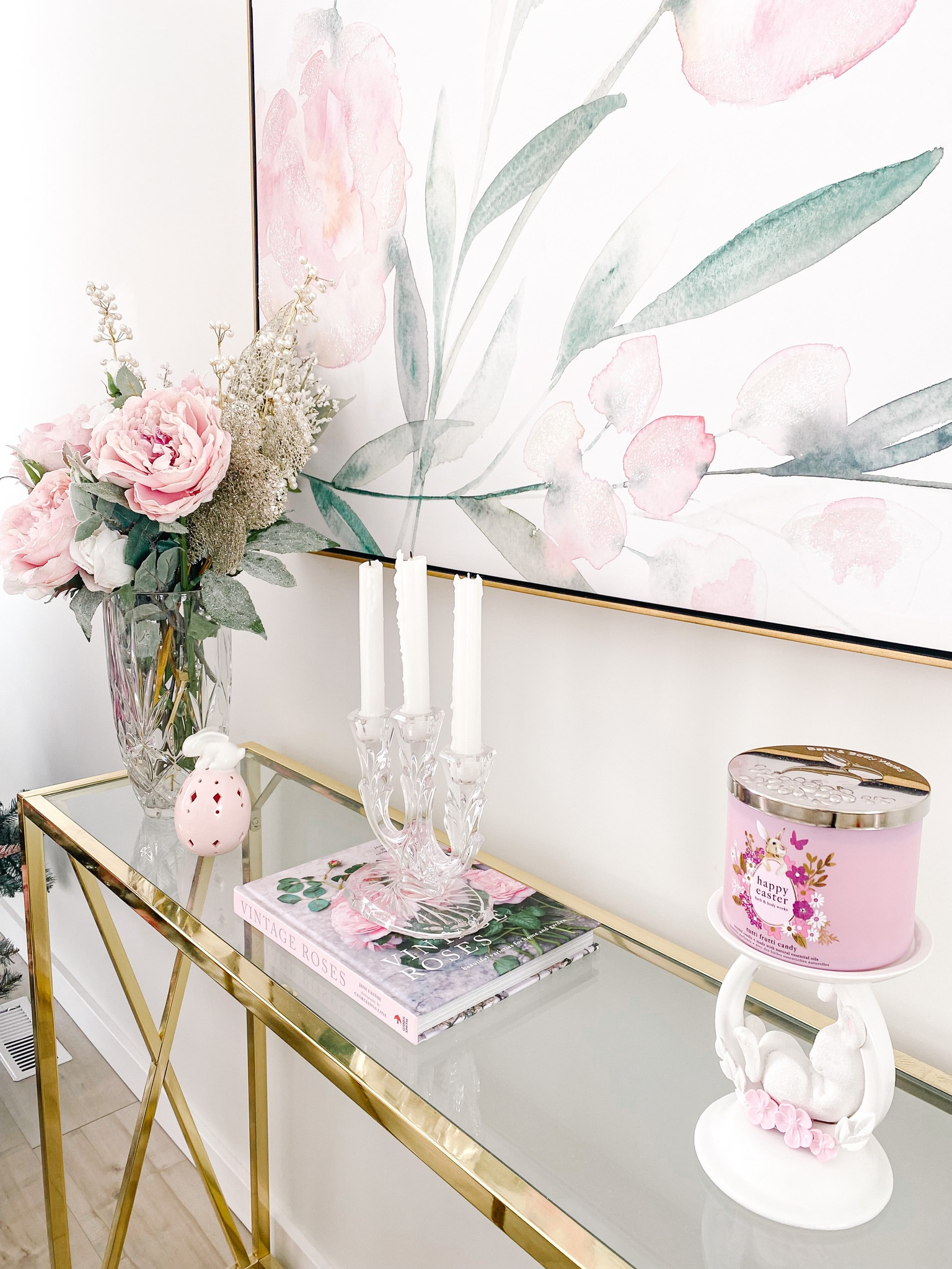Easter console table styling. 🕯️🐇🌸

#LTKhome #LTKunder100 #LTKSeasonal