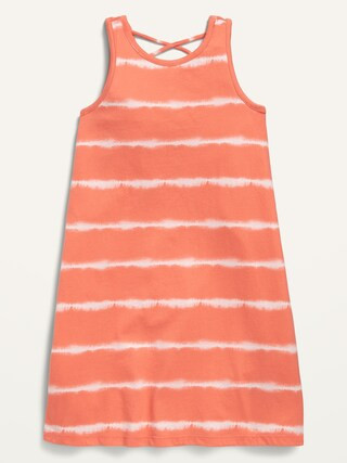 Sleeveless Lattice-Back Dress for Girls | Old Navy (US)