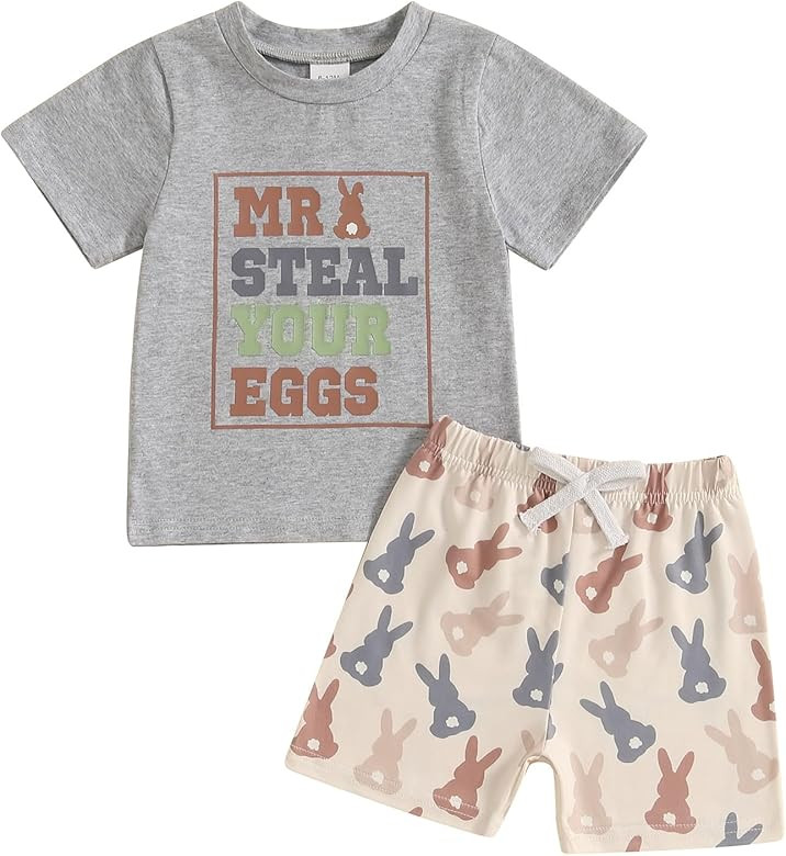 Toddler 4th of July Outfit Boy USA Star Stripes Print Button Down Shirt+Shorts Set Fourth of July... | Amazon (US)