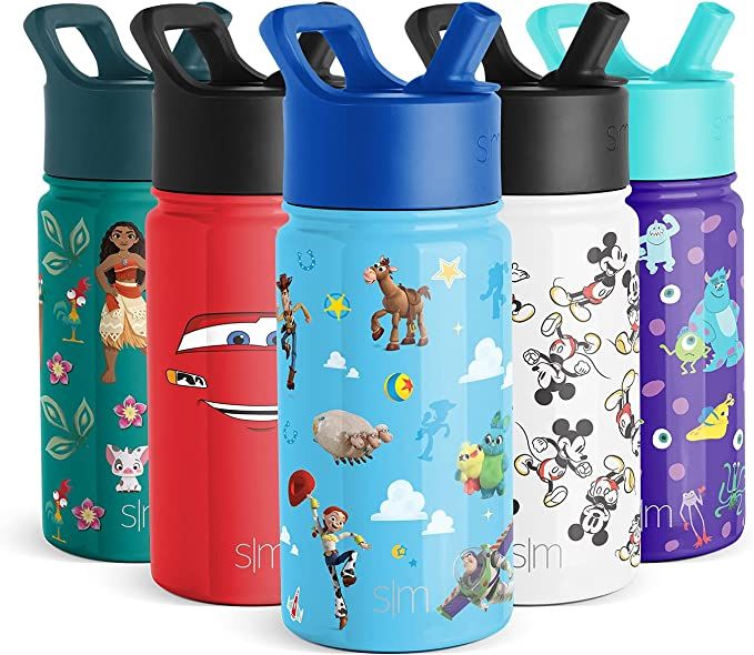 Simple Modern Disney Pixar Toy Story Kids Water Bottle with Straw Lid | Reusable Insulated Stainl... | Amazon (US)